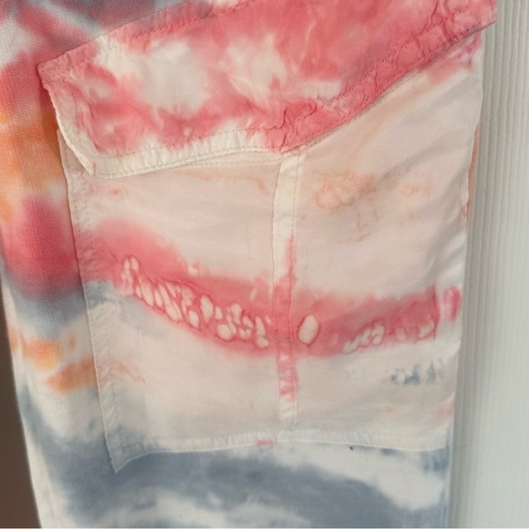 Young Fabulous & Broke Tie Dye Joggers Athleisure Boho Hippie Pink Blue Size Med - Picture 7 of 15